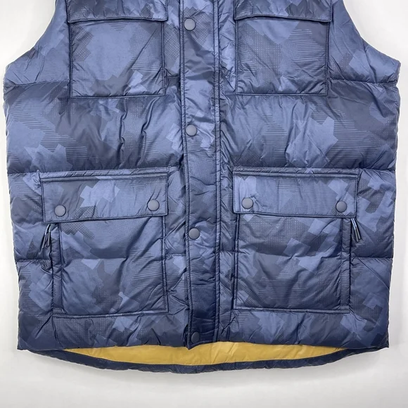 NWT prAna Red Slate Vest in Nautical Camo Large Navy Quilted Pockets #A1086 - Picture 5 of 16